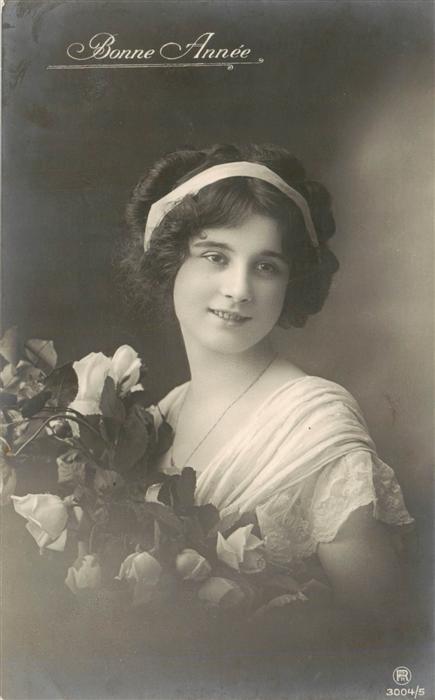 Foto RPH Nr. Nr. 3004/5 Bonne Annee Frau