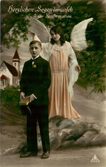 Foto PH Nr. Nr. 6049/5 Konfirmation Engel Kind