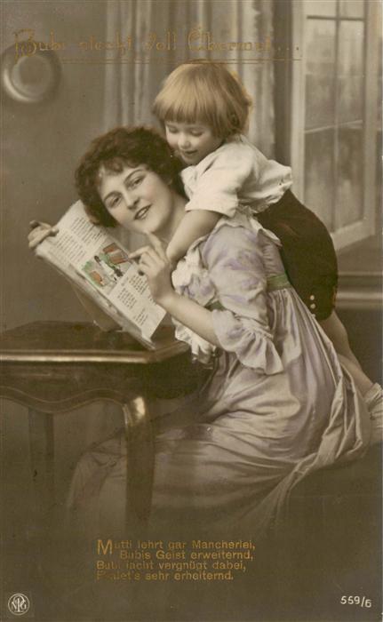 Foto NPG Nr. Nr.559/6 Mutti lernt Kind