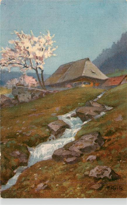 Reiss Fritz Schwarzwaldkuenstler Fruehling im Schwarzwald