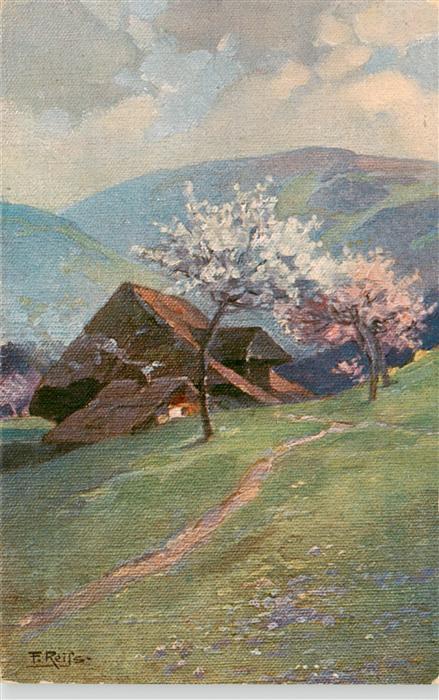Reiss Fritz Schwarzwaldkuenstler Fruehling im Schwarzwald