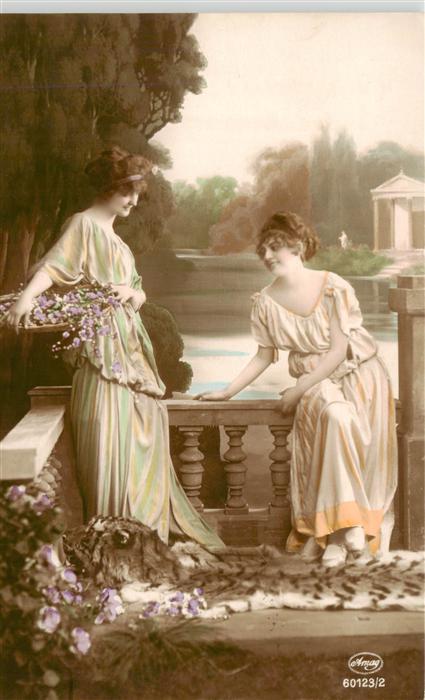 Foto Amag Nr. Nr. 60123/2 Frauen am See Blumen