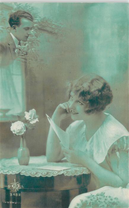 Foto SOL Nr. Nr. 3482 Frau Brief Gedanken