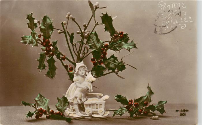 Foto JK Nr. Nr. 501 Bonne Annee Fiegur Kind Hund