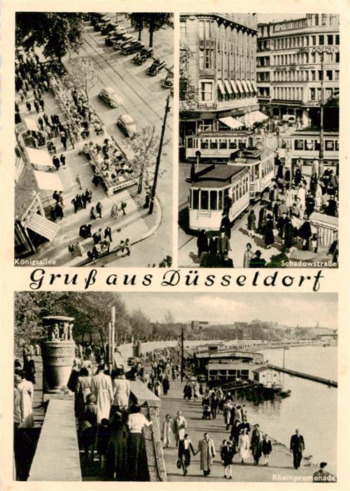 Strassenbahn Tramway-- Duesselborf Koenigsallee Schadowstrasse Rheinpromenade