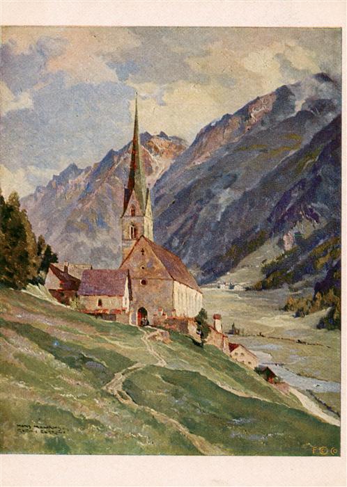 Maurus Hanns Kuenstlerkarte Soelden Oeztal Valley in Tyrol