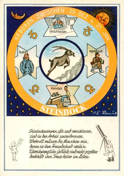 Sternzeichen Zodiac Sign Signe Zodiaque Steinbock