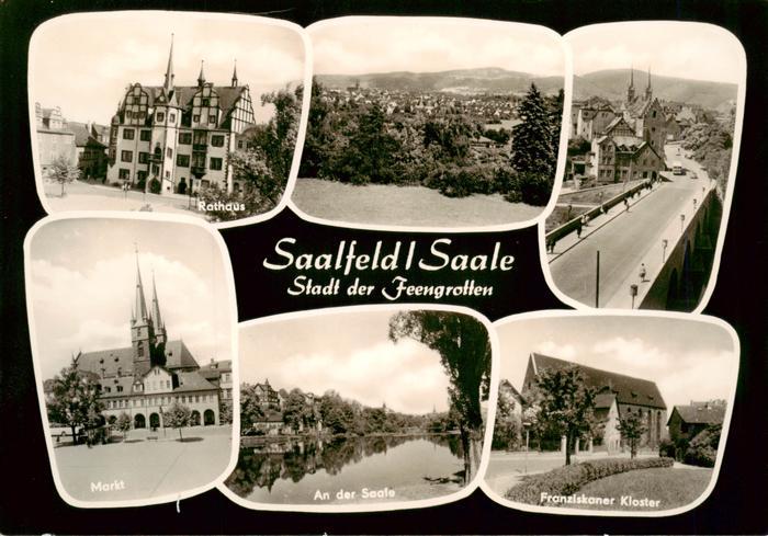 Saalfeld Saale Rathaus Panorama Markt An der Saale Franziskaner Kloster