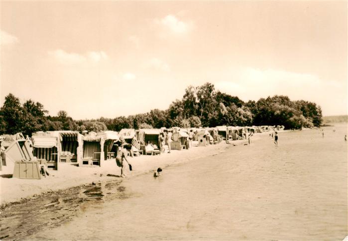 Klink Waren FDGB Urlaubersiedlung Voelkerfreundschaft Badestrand an der Mueritz