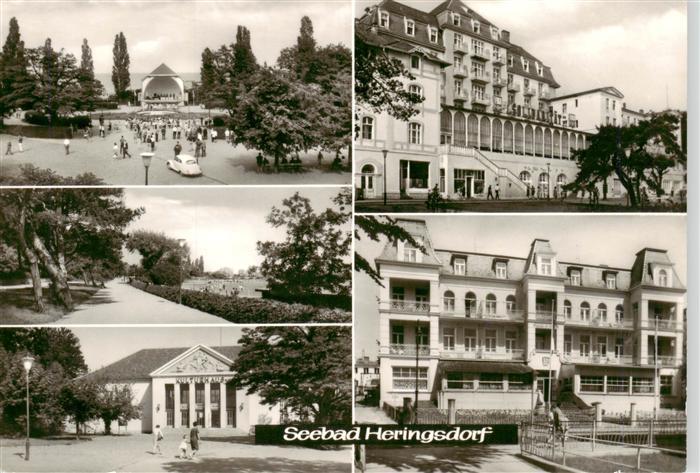 Heringsdorf  Ostseebad Usedom Kurpark Kulturhaus FDGB Heime Solidaritaet und Giu