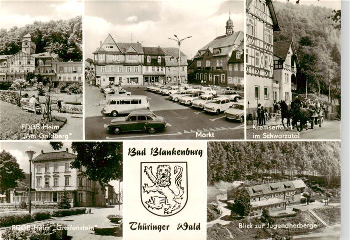 Bad Blankenburg FDGB Heim Am Goldberg Markt Kremserfahrt im Schwarzatal FDGB Hei