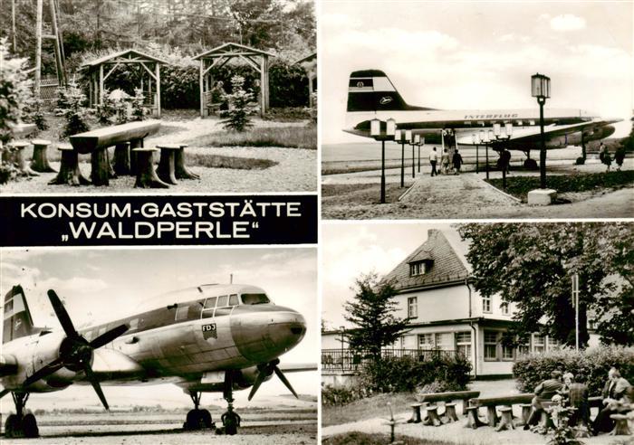 Langenbernsdorf Park Konsum Gaststaette Waldperle Interflug Verkehrsflugzeuge