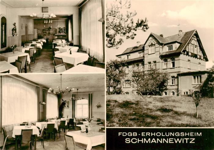 Schmannewitz Dahlen Sachsen FDGB Erholungsheim Schmannewitz Gastraeume