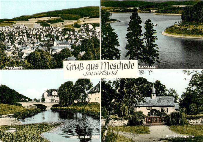 Meschede Hennesee Partie an der Ruhr Klausen Kapelle