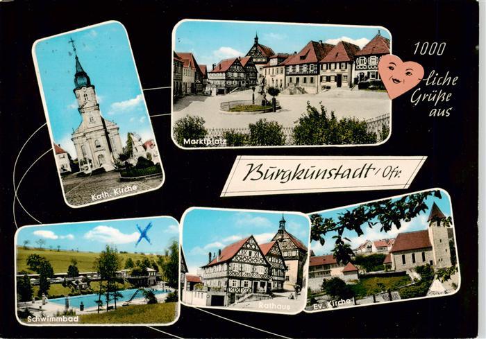 Burgkunstadt Kath Kirche Marktplatz Schwimmbad Rathaus Ev Kirche