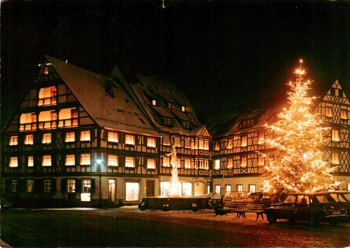 Gengenbach zur Weihnachtszeit bei Nacht