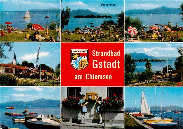 Gstadt Chiemsee Strandpartien Fraueninsel Bootsliegeplatz Seepartien