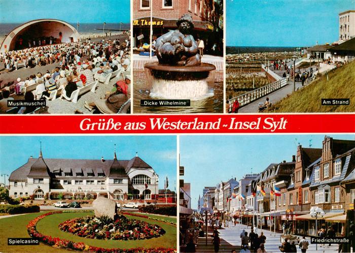 Westerland Sylt Musikmuschel Dicke Wilhelmine Brunnen Strand Spielcasino Friedri