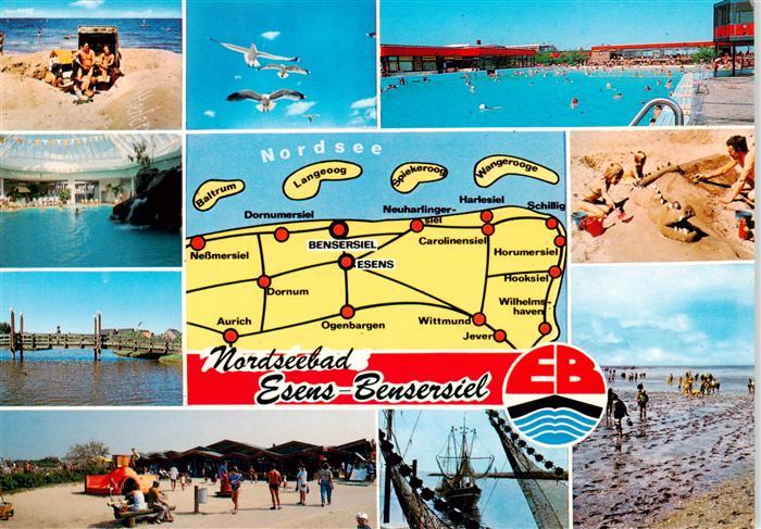 Bensersiel Esens Strand Moewen Freibad Hallenbad Fischerhafen Gastronomie Fische