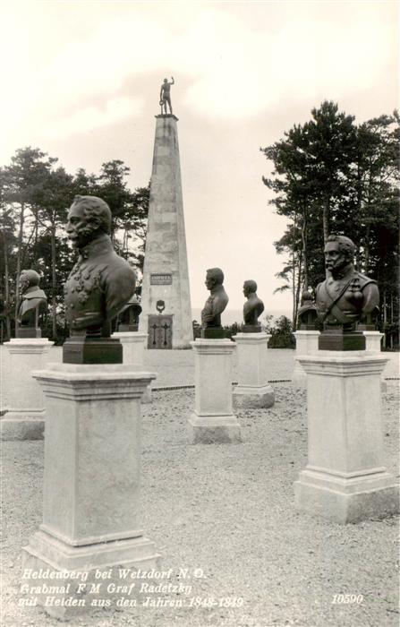 Wetzdorf Gera Heldenberg Grabmal FM Graf Radetzky mit Helden aus den Jahren 1848