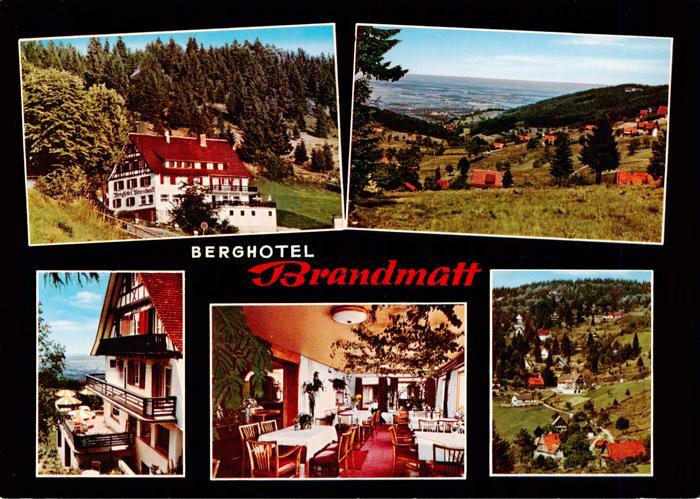 Sasbachwalden Berghotel Brandmatt Panorama Gastraum Terrasse