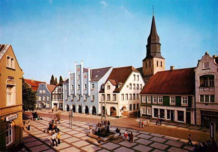 Beckum  Westfalen Marktplatz mit Rathaus
