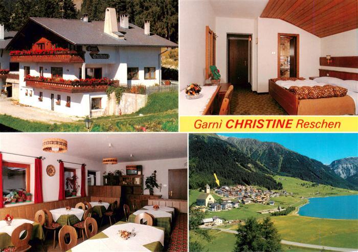 Reschen See Tirol Garni Christine Gastraum Zimmer Panorama