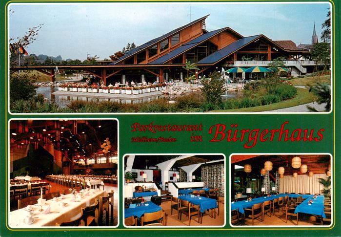 Muellheim Baden Parkrestaurant im Buergerhaus Gastraeume Parkterrasse