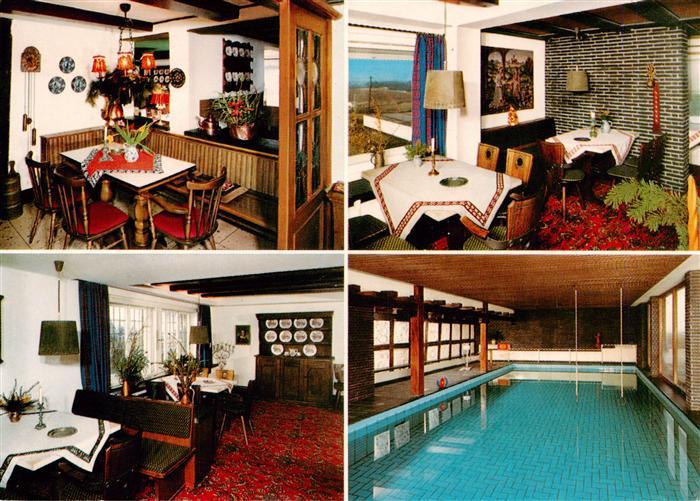 Olpe  Stadt Haus Albus Gasthof und Pension Gastraeume Hallenbad