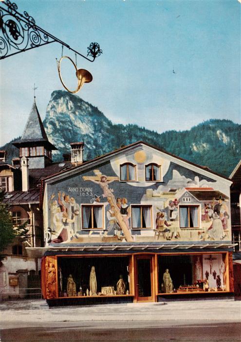 OBERAMMERGAU Bayern Haus Heinzeller Dorfplatz
