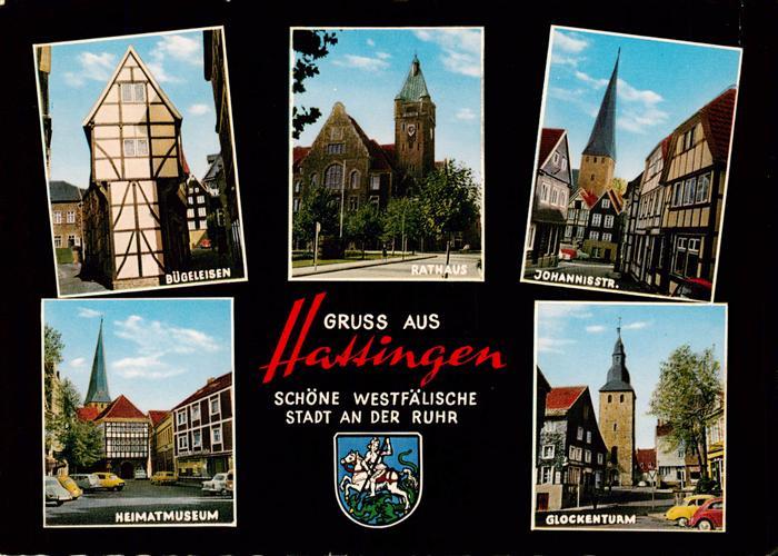 Hattingen  Ruhr Buegeleisen Rathaus Johannisstrasse Heimatmuseum Glockenturm
