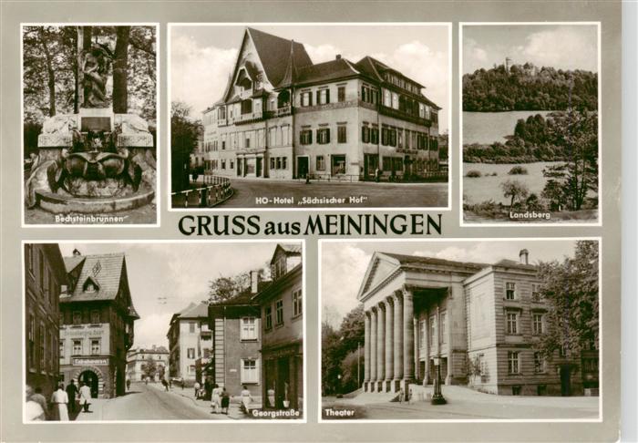 Meiningen Thueringen Bechsteinbrunnen HO Hotel Saechsischer Hof Landsberg Georgs