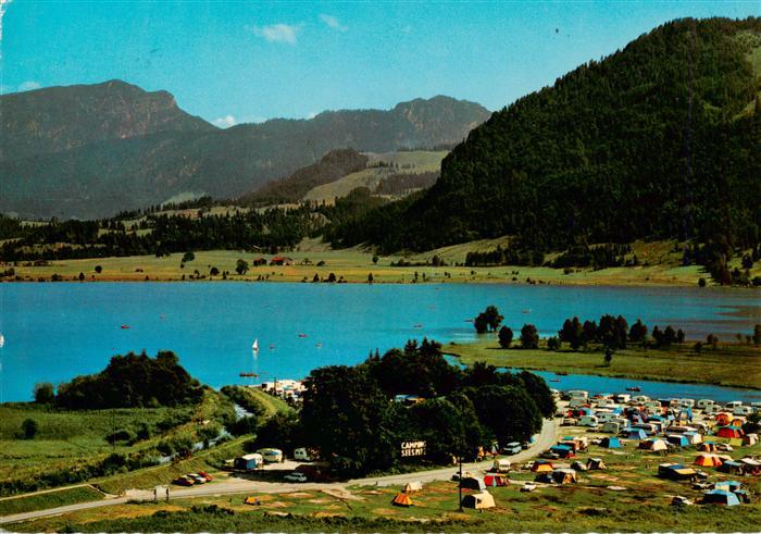 Walchsee Tirol AT Camping Seespitz Fliegeraufnahme