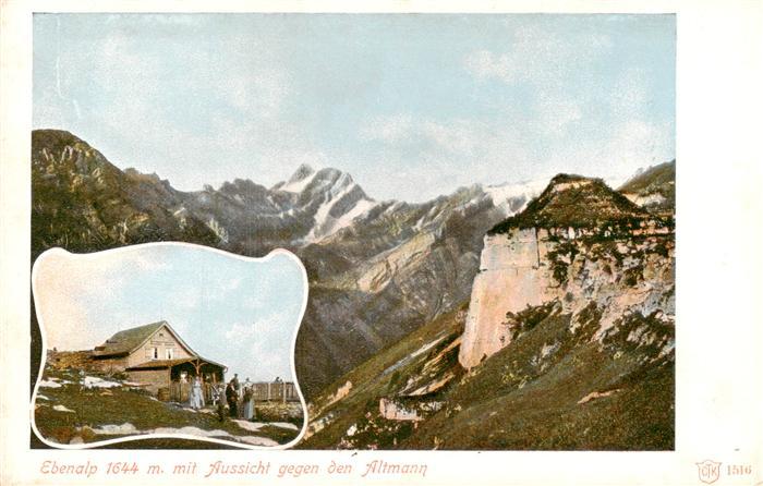Ebenalp 1641m AI Gasthaus mit Aussicht auf den Altmann