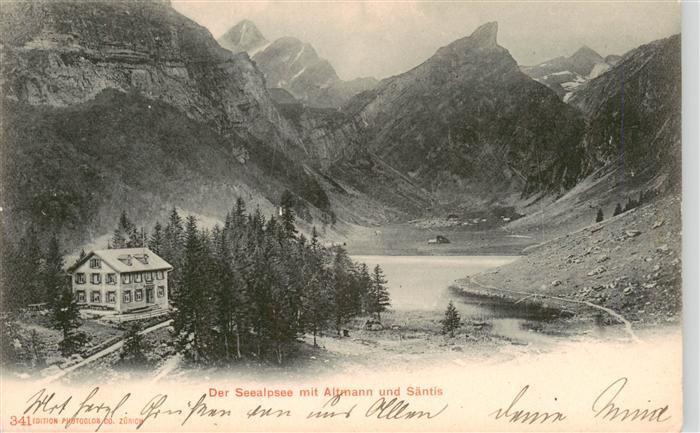 Seealpsee Saentis IR mit Altmann und Saentis