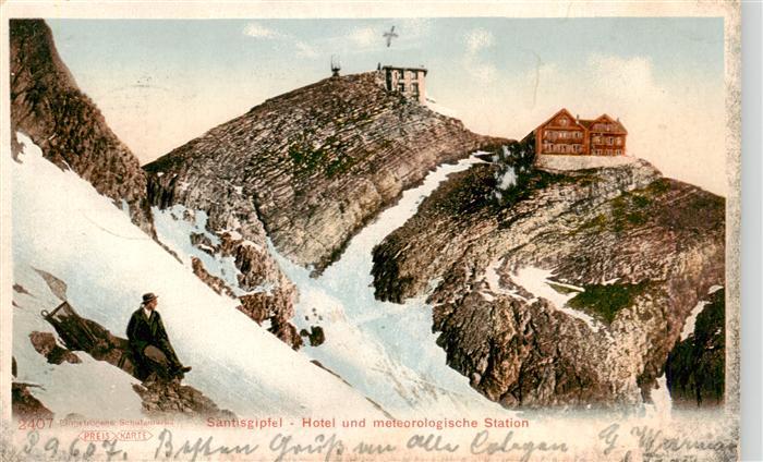 Saentis 2504m AR Gipfel Hotel und meteorologische Station