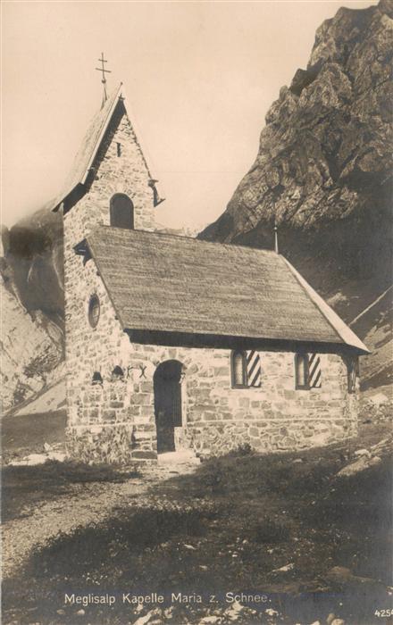 Meglisalp 1520m Altmann AR Kapelle Maria zum Schnee