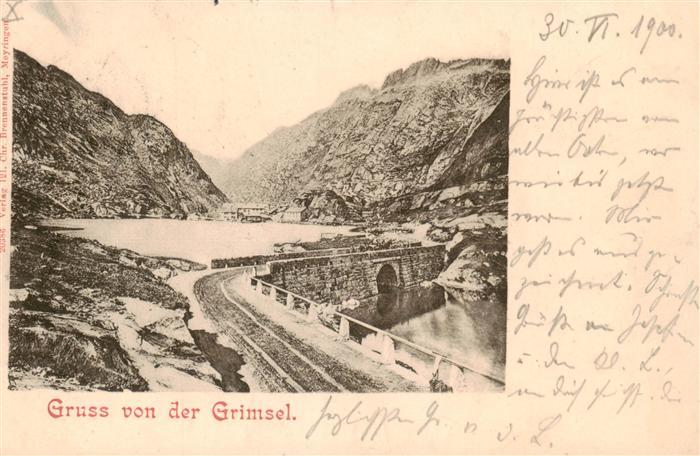 Grimsel Pass Panorama mit Stausee