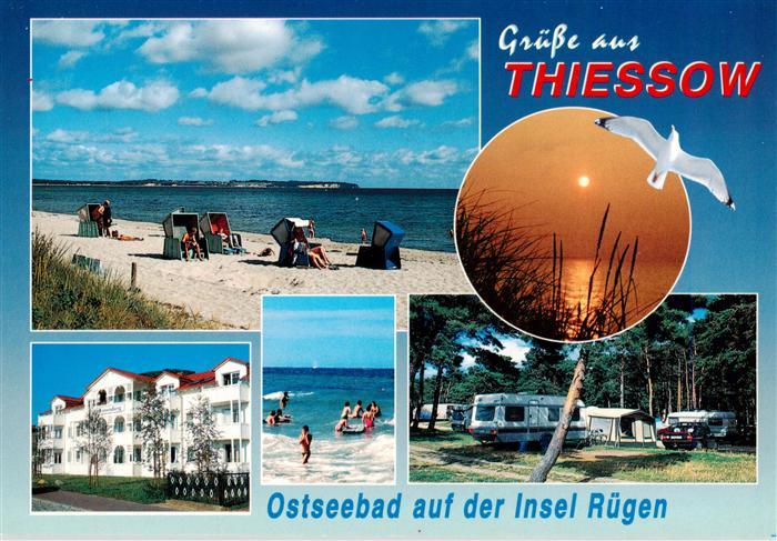 Thiessow Ostseebad Ruegen Strandpartie Hotel Badespass Camping