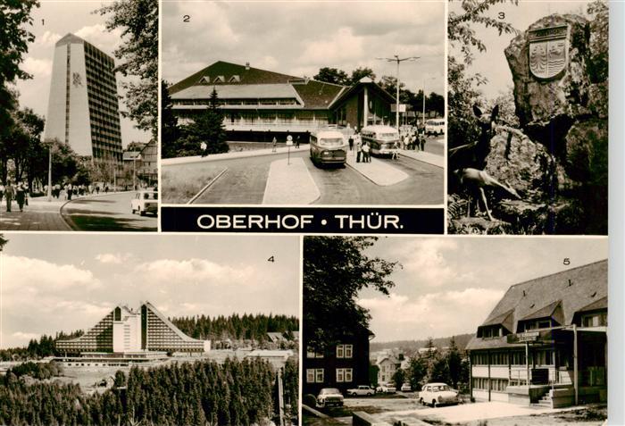 Oberhof  Thueringen FDGB Erholungsheim Rennsteig HOG Oberer Hof Rehgruppe am Dr