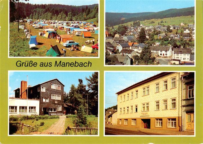 Manebach Campingplatz Meyersgrund Teilansicht Betriebsferienheim Schoeffenhaus B