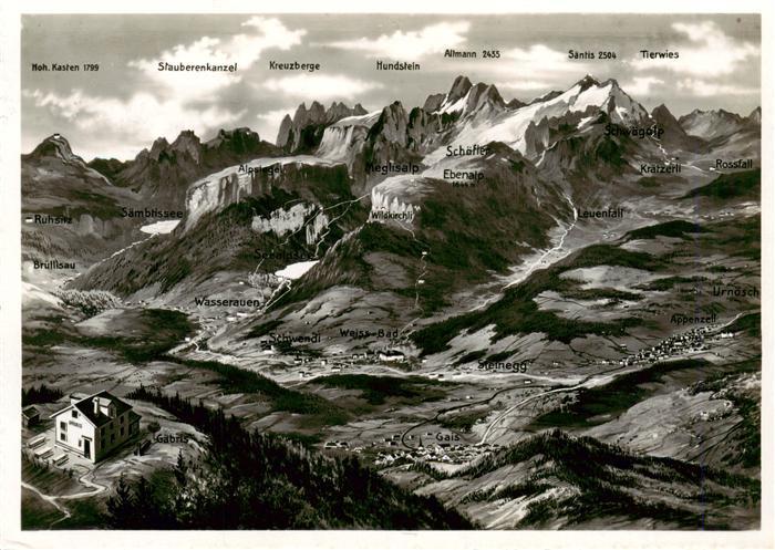 Appenzell IR Panorama mit Alpstein