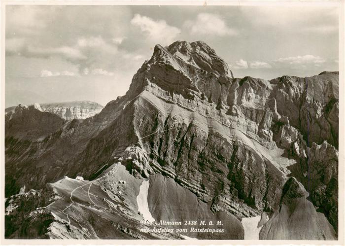 Altmann 2436m IR mit Aufstieg vom Rotsteinpass Appenzeller Alpen