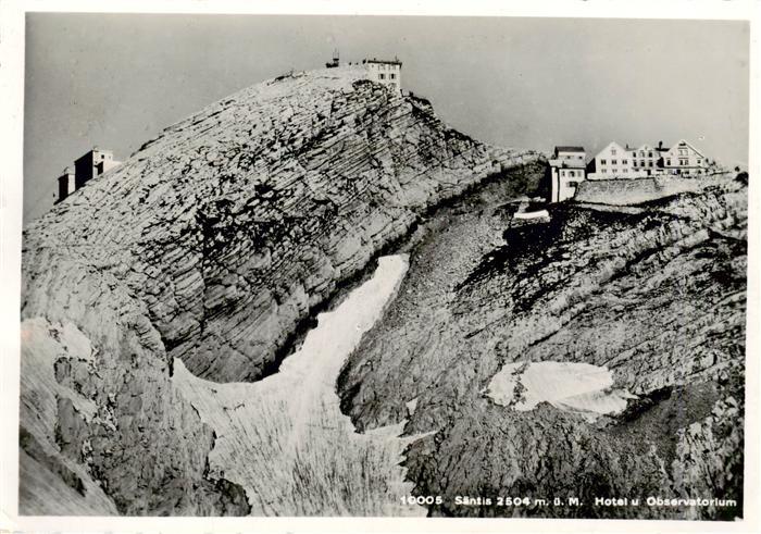 Saentis 2504m AR Gipfel Berghotel und Observatorium Appenzeller Alpen