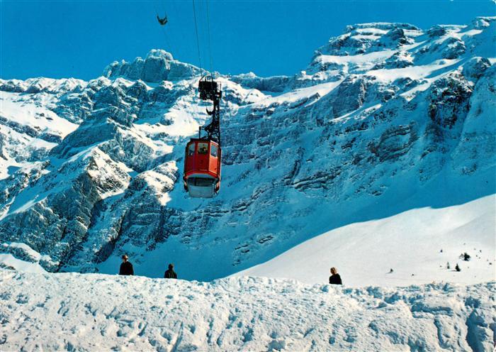 Schwaegalp AR Luftseilbahn mit Saentis Appenzeller Alpen