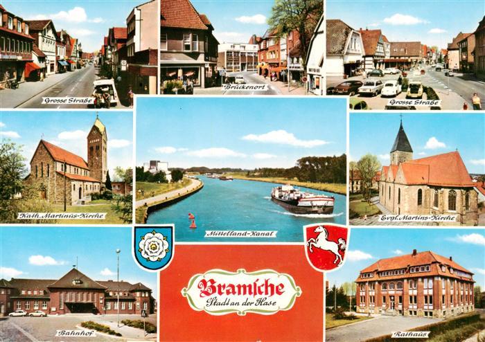 Bramsche Hase Grosse Strasse Katz Martinus Kirche Brueckenort Ev Martins Kirche