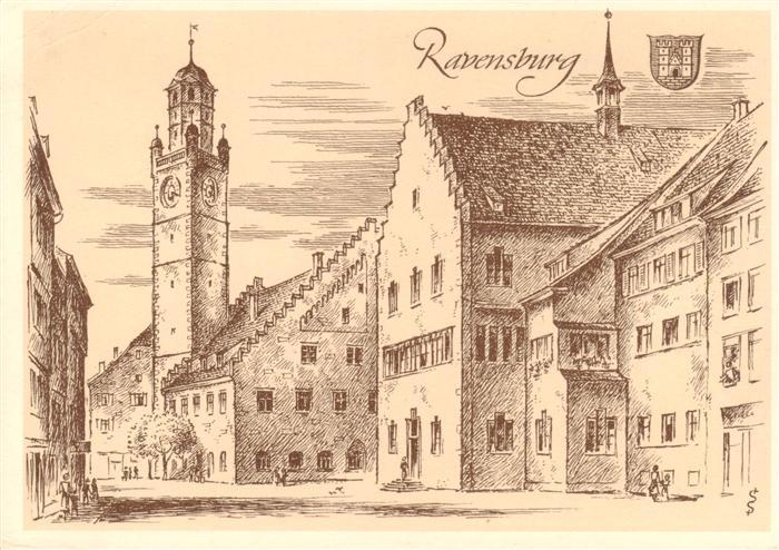 Ravensburg  Wuerttemberg aus alten und neuen Tagen Zeichnung