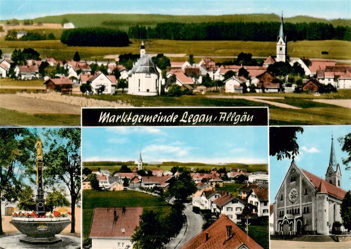 Legau Bayern Panorama Brunnen Ortsansicht Kirche