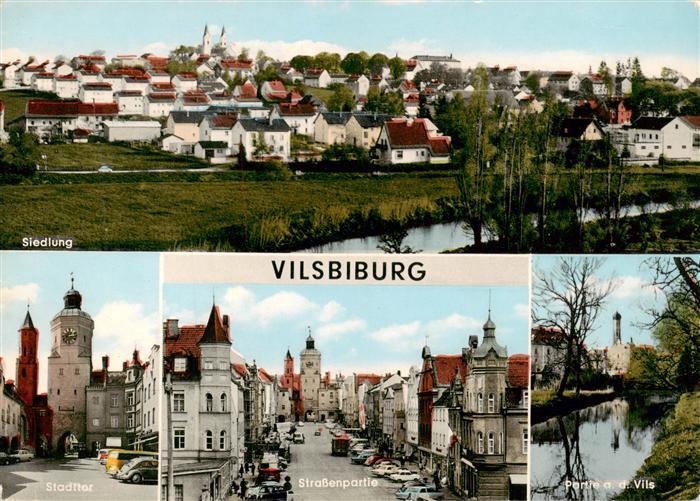 Vilsbiburg Siedlung Stadttor Strassenpartie Partie an der Vils