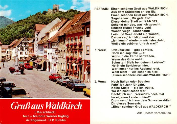Waldkirch Breisgau Marktplatz mit Kastelburg